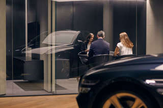 Customers in Genesis showroom